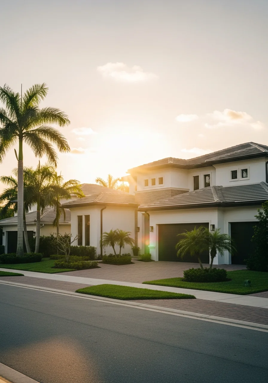 Doral home exterior with contemporary finishes and well-maintained property details.